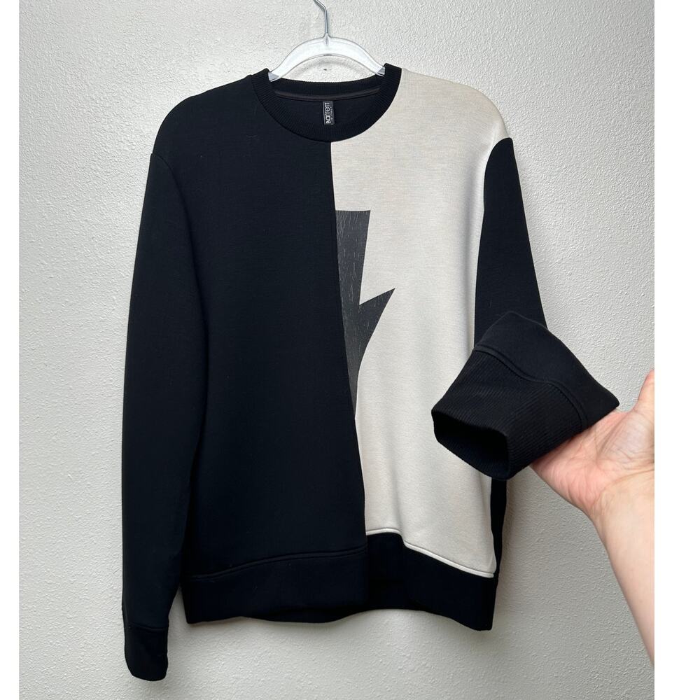 Neil Barrett men’s sweater black/off-white US L lightning bolt